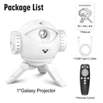 LinkMejor Astronaut Galaxy Projector Lamp 360° Rotating Starry Sky Light with 7 Nebula Effects Remote Control
