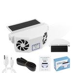 Solar-Powered Car Ventilation Fan Air Circulation Fan Solar Charging Ventilation Fan Auto Cooling Fan Air Exhaust Radiator for Vehicle Truck SUV