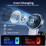T818 25W Magsafes Wireless Car Charger with Fan+63W Car Charger Adapter Car Air Vent Mount Holder Fast Wireless Charging Stand for Smart Phone for iPhone 17 17Pro 16 Pro Max 15 14