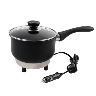 Car Electric Frying Pan 12V/24V Lighter Power Supply Cooking Pot Travel Cooker Fast Heating for Camping RV Road Trip