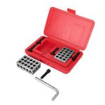 Precision Parallel Gauge Block 1-2-3 Inch 23 hole parallel iron gauge block Accuracy ±0.005mm M10 thread - with socket wrench screw