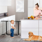 LinkMejor Baby Gate Baby Fences Kids Play Gate Large Pet Gate with Swing Door For Doorway Stairs