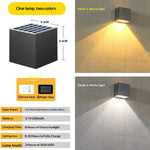 Elfeland SL-870 Wire-free High Bright Solar Wall Lights with Intelligent On/Off Control Waterproof Design Energy Saving Outdoors Wall Lamps for Garden Patio Fence Decoration