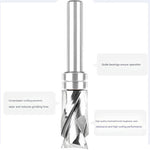 8mm Shank Spiral Flush Trim Router Bit with Bearing 1/2 Inch/12.7mm Cutting Diameter Flush Trimming Woodworking Tool