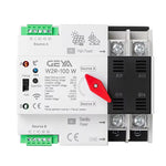 LinkMejor Tuya WIFI Smart ATS 2P/3P/4P 230VAC Dual Power Automatic Transfer Switch Uninterrupted Remote Automatic Control Power Switcher