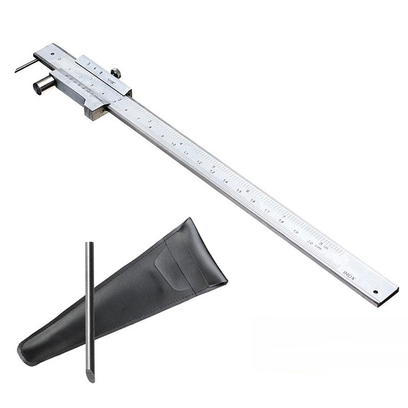 LinkMejor 0-200mm Stainless Steel Parallel Marking Vernier Caliper Marking Gauge with Carbide Scriber Marking Gauge Tool