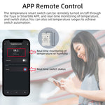 Tuya Zigbe Smart Temperature Humidity Switch Controller 20A 3800W with Waterproof Sensor Automation Timer APP Remote Voice Control with Alexa Google Home
