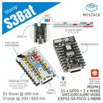 M5Stack M5StampS3 BAT Module with Battery Connector ESP32-S3-PICO-1-N8R8 8MB Flash PSRAM 2.4GHz Wi-Fi RGB LED IoT Development Board