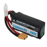 LinkMejor 11.1V 1380mAh 180C 3S Lipo Battery XT60 Plug for RC Drones