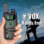 2Pcs LinkMejor AI-D1 Walkie Talkies UHF 400-470MHz Dual PTT Ultra Slim Type-C Rechargeable LED DisplayVOX Wireless Frequency Copy Two-way Ham Radio