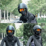 WEST BIKING 65° Electric Heating Cycling Headcover 3 Gears Heated Soft Comfy Windproof Warm Headwear for Riding Skiing Helmet (No Power Bank)