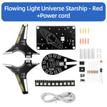 Flowing Halos Universe Starship Kit 5V DC Blue Pink Green Red LED Soldering Decoration Light Kit