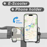 LinkMejor Phone Holder 4.7"-7.2" Adjustable Phone Clip Stand Shockproof Portable Bike Holder Phone Bracket for Bicycle Electric Scooter Motorcycle