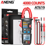 LinkMejor AT619 Digital Voice Broadcast Multimeter Clamp Professional AC/DC Clamp Meter Ammeter Current Clamp Tester for Electrician