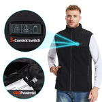 LinkMejor HZ-13 13 Areas Heating Vest Zipper Adjustable Size 3-Gears Heated Jackets  USB Electric Thermal Clothing Winter Warm Vest Outdoor Heat Coat Clothing
