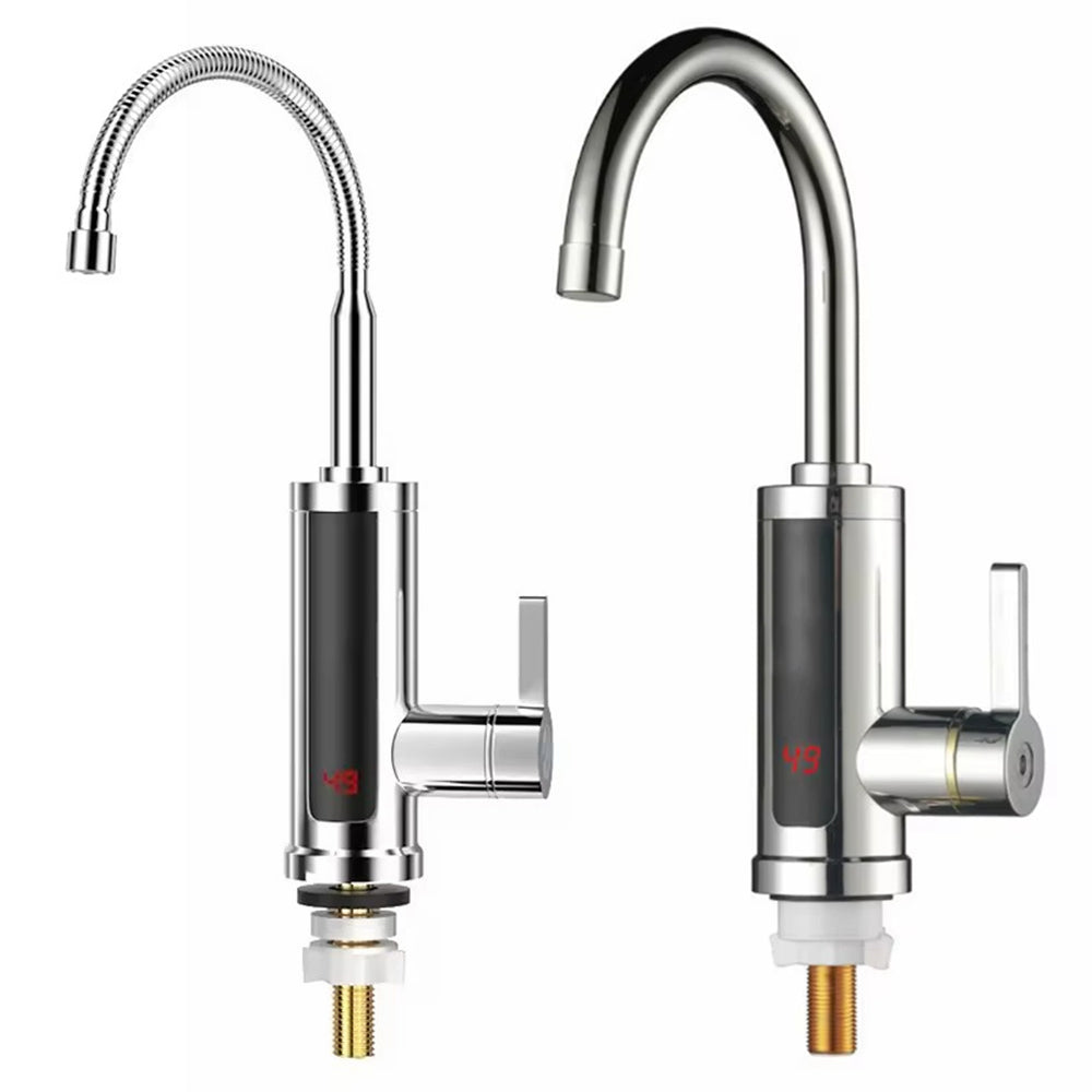 Tevorex Instant 3000W Electric Heating Faucet 110V/220V Rapid Heating Adjustable Temperature IPX4 Waterproof for Kitchen Bathroom