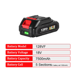 18V 7500mAh Lithium Battery Rechargeable for Mak Power Tools High Capacity Durable Battery Life for Electric Chainsaw Extended Battery Performance Easy Recharging Powerful 5 Section Construction