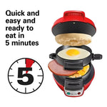 Comfook 600W Electric Hamburger Maker Multi-Layer Design Anti-Scald Easy Cooking Sandwich Burger Maker with Rotating Cooking Plate for Home Kitchen Breakfast