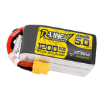 Tattu R-Line Version 5.0  22.2V 1200mAh 150C 6S1P Lipo Battery Pack With XT60 Plug