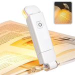 LinkMejor Rechargeable Book Reading Light Brightness Adjustable LED Clip on Book Light Eye Care Book Lamp for Kids Read Light
