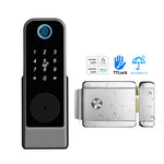 GT01-2 Waterproof Tuya TTLOCK Smart Door Lock Wifi Double Side Fingerprint Lock Outdoor Gate Digital Password Remote App Home Electronic Rim Lock
