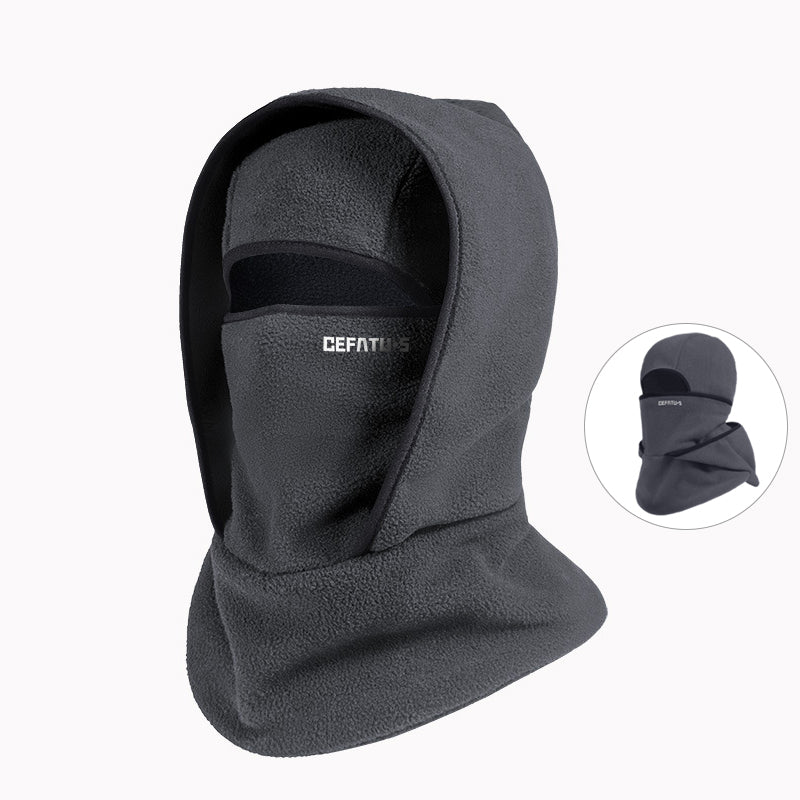 LinkMejor Full Face Head Cover Two-Layer Hat Design Warm Winter Helmet Liner Windproof Fishing Skiing Hiking Cycling Headgear