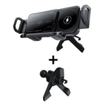 15W Dual Coil Fast Charing Car Wireless Charger Phone Holder Automatic Rotating Fold Screen Tand Air Vent Mount