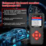Launch CR300 Full OBD2 Scanner CAN Auto Code Reader Diagnostic Tools I/M Engine Battery Tester