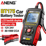 LinkMejor BT175 Car Battery Tester 12V 24V Lead Acid Battery Analyzer Digital Voltage Alternator Tester Accurate CCA Measurement Backlit Screen Automotive Battery Checker