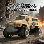 LinkMejor Q241 RTR 2.4G 4WD RC Car Waterproof Amphibious Off-Road Truck Armored 360 °Rotation Vehicles Model Toys