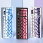 LinkMejor S99 Pro Tri-Mode Gaming Keyboard with Display Screen and Knob 99-Keys 2000mAh RGB Backlit Bluetooth/2.4G/USB-C Wireless Custom E-sports Keyboards