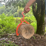 8/13/20inch Heavy Duty Stainless Steel Log Lifting Tongs 330 lbs Capacity Secure Hook Grip for Firewood Collection Brush Clearing Outdoor Wood Handling Tools