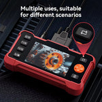2-in-1 OBD2 Automotivo Scanner Endoscope Car Diagnostic Tool 4.0" IPS Screen 2.0MP HD Inspection Camera Engine Fault Code Reader & Clear Tool