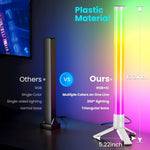 LinkMejor 2Pcs Smart RGB LED Light Bars 360° Surround Lighting Music Sync Bluetooth APP Control Timer LED Ambient Lamp Gaming Room Decorations
