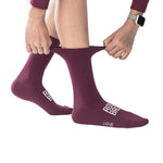 LinkMejor ROAD TO SKY Breathable Sport Professional Cycling Socks High Elastic Comfy Shock Absorbing Middle Tube Bike Socks