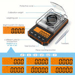 Professional 0.001g Portable Mini Digital Scale High Precision 50g Range LCD Display For Jewelry Kitchen Lab Weighing