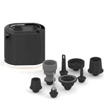 Mini Air Pump for Inflatables Ball Beds 2 in 1 Rechargeable with Camping Light, Compact inflator pump for Floats, Balloons & Vacuum for Storage Bags