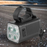 LinkMejor 2-in-1 LED Bicycle Front Light with Bell Horn 4 Super Bright LEDs 500mAh Battery Type-C Charging Safe for Night Cycling