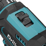 Drillpro 10mm Chuck Impact Drill 350N.m Cordless Electric Drill For Mak18V Battery 4000RPM LED Light Power Drills