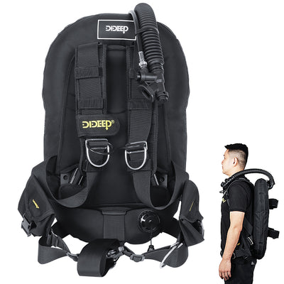 [US Direct] DIDEEP Floating Scuba Diving Donut BCD Buoyancy Compensator Device Buoyancy Light Back Fly One-Size Unisex Adjuster Diving Equipment