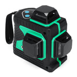 LinkMejor 3D Green Auto Laser Level 12 Lines 360° Horizontal & Vertical Cross Build Tool Measuring Tools with 2 Batteries