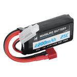 LinkMejor 7.6V 2200mAh 25C 2S Lipo Battery T Plug with XT60 Adapter for RC Model Toys