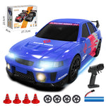 LinkMejor 8608 8609 RTR 1/24 2.4G 4WD RX7 Drift RC Car High-Speed Remote Control Mini Race LED Light On-Road Racing Vehicle Model Boys Gifts Toys