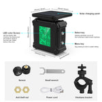 Motorcycle Solar Charge Tyre Temperature Alarm Sensor Tire Pressure Monitoring System Colorful Display Wireless TPMS