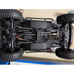LinkMejor YK4107 PRO 1/10 2.4G 4WD Brushless RC Car Tank Turn Rock Crawler Two Speed Differential Lock New LCG Chassis Hobbwing Power Metal Gears Oil Filled Shocks LED Lights Monster Off-Road Pickup Climbing Truck Vehicles Models Toys