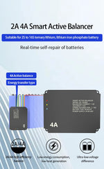 Battery Active Balancer 1-4A Balancing Current 1mV Accuracy DC40-60V for 15-16S NCM LFP