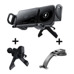 15W Dual Coil Fast Charing Car Wireless Charger Phone Holder Automatic Rotating Fold Screen Tand Air Vent Mount