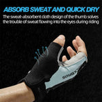 LinkMejor Half Finger Bicycle Gloves PU Leather Breathable Non-slip  Fashion Gloves for MTB Bike Cycling Fun