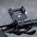 WEST BIKING Bike Holder Aluminum Alloy 180° Adjustable Shockproof Anti-fall Handlebar Holder Suit for 55-100mm Cell Phones for Motorcycle Bicycle Scooter