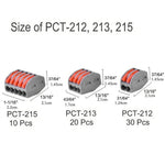 60PCS Electrical Wire Connector Boxed Quick Wiring Connector Electric Cable Terminal Block PCT-212 213 215 Push-in Terminal Blocks